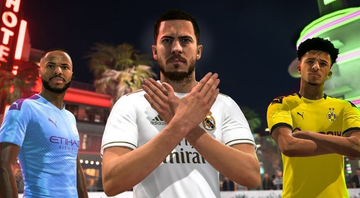 Hazard, Sterling e Sancho na última edição do FIFA 20 - Divulgação EA