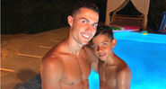 Cristiano Ronaldo publica vídeo de treino com o filho e se gaba da habilidade do garoto - Instagram