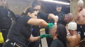 Torcedores do São Paulo armam emboscada para Corintianos no metrô de São Paulo - Twitter