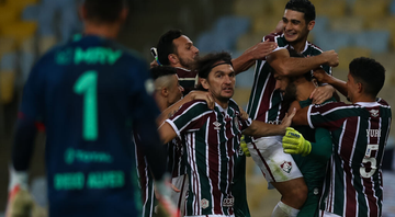 Jogadores do Fluminense comemorando o título carioca - GettyImages
