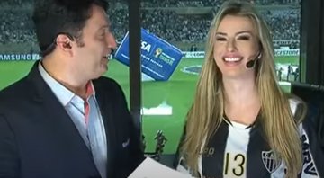 Ex-BBB torcedora do Atlético-MG se confunde e comemora gol do Botafogo - Transmissão SporTV