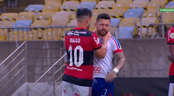 Diego Ribas partiu para cima de Rossi, atacante do Bahia - Transmissão Premiere FC