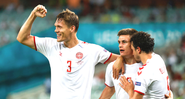 Jogadores da Dinamarca comemorando o gol diante da República Tcheca na Eurocopa - GettyImages