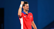 Djokovic comemorando a vitória diante de Nishikori nas Olimpíadas - GettyImages
