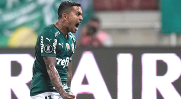 Dudu, jogador do Palmeiras comemorando pela Libertadores - GettyImages