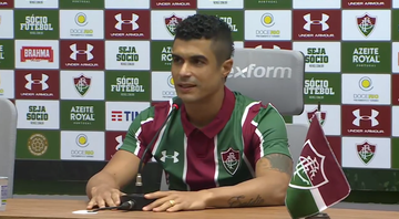 Egídio é apresentado no Fluminense e revela conversas com Fred: "Tem muita vontade de voltar" - Reprodução/ Globo Esporte