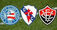 Escudo dos três principais clubes da Bahia - Getty Images/ Divulgação
