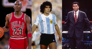 Michael Jordan, Diego Maradona e Muhammad Ali (E/D) - Getty Images