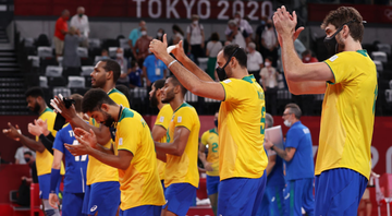 Jogadores da Seleção Brasileira de vôlei, que jogariam as etapas da Liga das Nações na Rússia - GettyImages