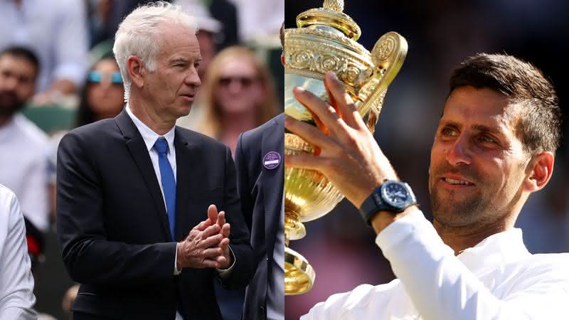 John McEnroe e Novak Djokovic - Getty Images