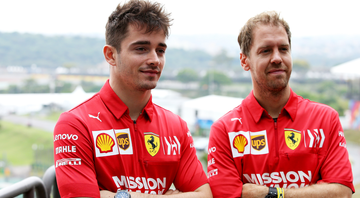 Leclerc e Vettel foram parceiros na Ferrari e o monegasco aprendeu muito com o alemão na F1 - GettyImages