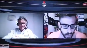 Facincani esclarece ‘polêmica’ após surgir sem camisa ao vivo: “Fiquem tranquilos” - Transmissão/ ESPN Brasil