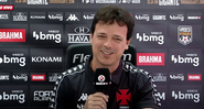 Fernando Diniz durante entrevista coletiva de apresentação no Vasco, da Série B - Transmissão Vasco TV