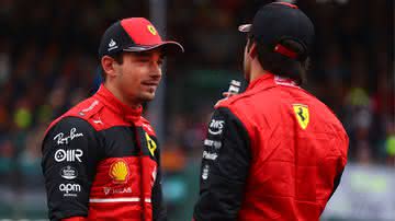 Sainz e Leclerc viveram um momento de tensão com a Ferrari em Silverstone - GettyImages