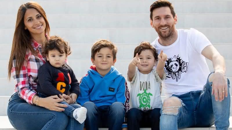 Lionel Messi e família (Crédito: Reprodução/Instagram)