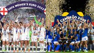 Inglaterra, campeã da Eurocopa, e Brasil, campeão da Copa América - Shaun Botterill / Getty Images; Thaís Magalhães / Flickr CBF Oficial