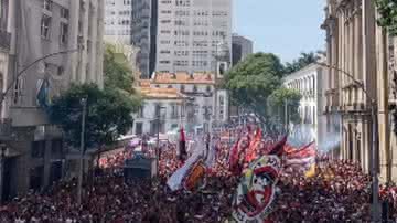 Flamengo vibrou junto com seus torcedores - Reprodução / Instagram