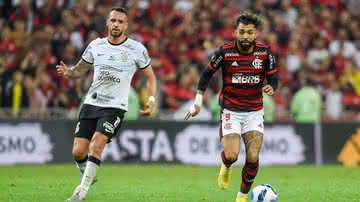 Renato Augusto e Gabriel Barbosa na partida da Libertadores - Marcelo Cortes / Flickr Flamengo