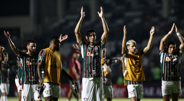 Jogadores do Fluminense comemorando a classificação diante do Millionarios na Pré-Libertadores - Fluminense F.C/Flickr