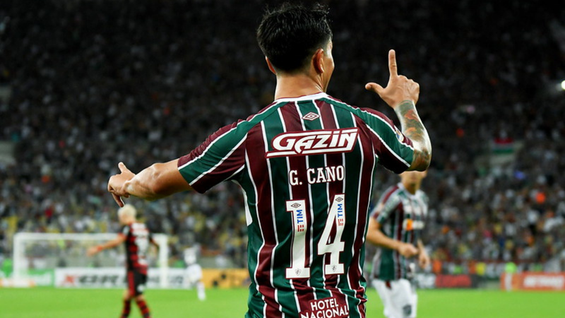 Fluminense com Cano comemorando o gol - Mailson Santana/Fluminense FC/Flickr