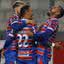 Jogadores do Fortaleza comemorando o gol diante do Alianza Lima pela Libertadores - GettyImages