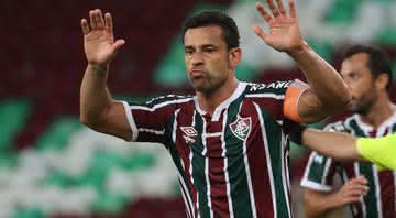 Fred, jogador do Fluminense em campo pelo clube na Libertadores - GettyImages