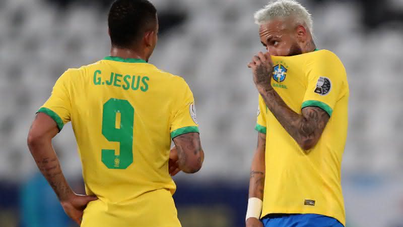 Gabriel Jesus brincou com Neymar sobre título do Palmeiras - GettyImages