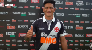 Atacante Germán Cano pode estrear pelo Vasco neste domingo - Reprodução/ Vasco TV