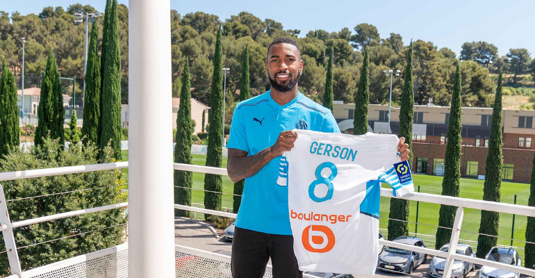 Imprensa francesa detona atuação de Gerson pelo Olympique de Marselha - Reprodução/Site do Olympique de Marseille
