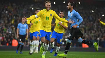 Neymar em ação pela Seleção Brasileira - GettyImages