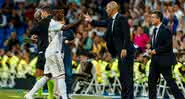 Zinedine Zidane, treinador do Real Madid e Vinícius Junior, atacante do Real - GettyImages
