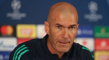 Zidane, técnico do Real Madrid em coletiva de imprensa - GettyImages
