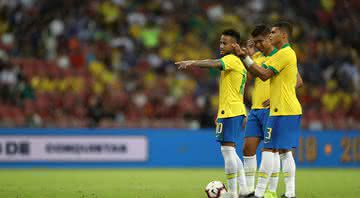 Neymar, Casemiro e Thiago Silva pela Seleção Brasileira - Getty Images