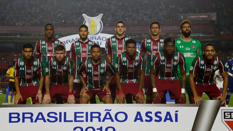 Elenco do Fluminense, no Campeonato Brasileiro, contra o São Paulo - GettyImages