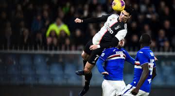 O pulo resultou no gol da vitória da Juventus contra o Sampdoria - Getty Images
