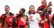Jogadores do Flamengo comemorando a conquista da Libertadores. - GettyImages