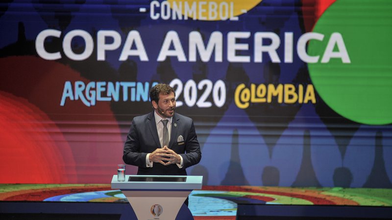 Evento de sorteio dos grupos da Copa América - Getty Images