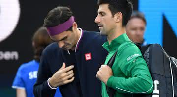 A partida entre Djokovic e Federer foi a mais longa da história do torneio, com 4h57min de duração - Getty Images