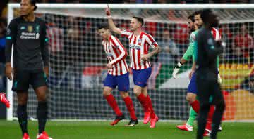 Saúl abriu o placar para o Atlético Madrid logo no início do jogo - Getty Images