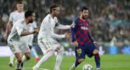 Um dos confrontos entre Messi e Sergio Ramos - Getty Images