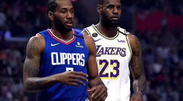 Duelo entre Lakers x Clippers antes da paralisação, em março de 2020 - GettyImages