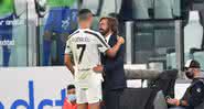 Cristiano Ronaldo e Pirlo em ação pela Juventus - GettyImages