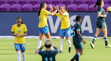 Brasil e Argentina duelaram no Torneio She Believes - GettyImages