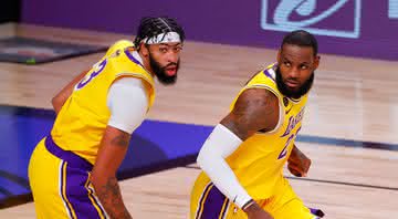 Los Angeles Lakers anuncia renovação de contrato com LeBron e Anthony Davis - GettyImages