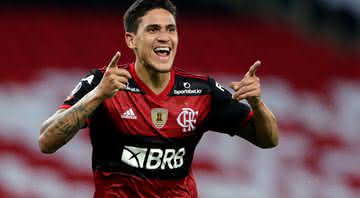 Pedro comemorando gol do Flamengo - GettyImages