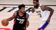 LeBron James destaca atuação de Jimmy Butler na vitória do Heat sobre os Lakers - GettyImages