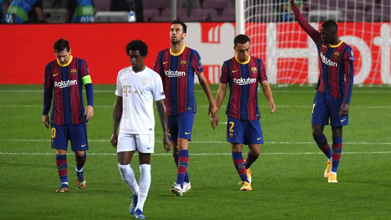Ousmane Dembélé, Martin Braithwaite, Carles Alena, Junior Firpo e Samuel Umtiti estão na lista de dispensa do Barcelona - Getty Images