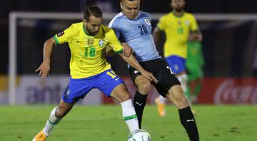 Everton Ribeiro na partida entre Brasil x Uruguai - GettyImages