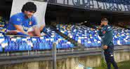 Insigne homenageando Maradona no Estádio San Paolo - Getty Images