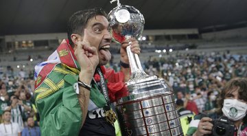Abel comemorando o título da Libertadores - Getty Images